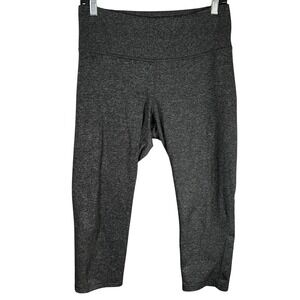 Old Navy Active Women Gray Go-Dry Capri Leggings Large Cropped Yoga Pants